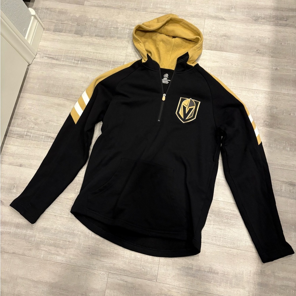 Black and Gold Hooded Sweatshirt